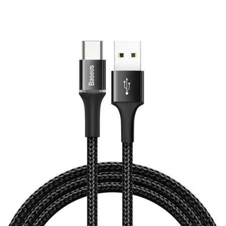 Kabel USB-C z podświetleniem LED Baseus Halo 3A 1m (czarny)