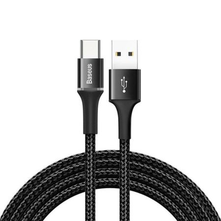 Kabel USB-C z podświetleniem LED Baseus Halo 2A 2m (czarny)