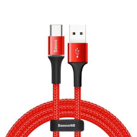 Kabel USB-C z podświetleniem LED Baseus Halo 3A 1m (czerwony) zdjęcie 4