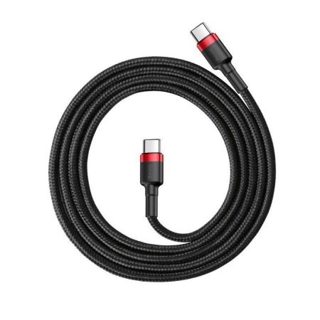 Kabel USB-C PD Baseus Cafule PD 2.0 QC 3.0 60W 2m (czarno-czerwony) zdjęcie 2