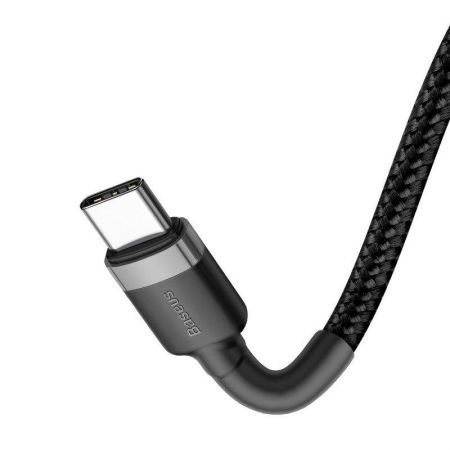 Kabel USB-C PD Baseus Cafule PD 2.0 QC 3.0 60W 1m (czarno-szary) zdjęcie 3
