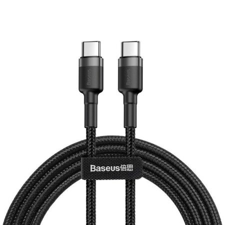 Kabel USB-C PD Baseus Cafule PD 2.0 QC 3.0 60W 1m (czarno-szary)