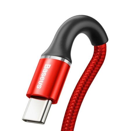 Kabel USB-C z podświetleniem LED Baseus Halo 2A 2m (czerwony) zdjęcie 2