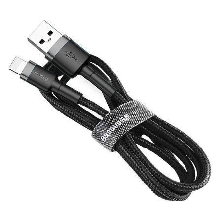 Kabel Lightning USB Baseus Cafule 2,4A 0,5m (szaro-czarny) zdjęcie 4