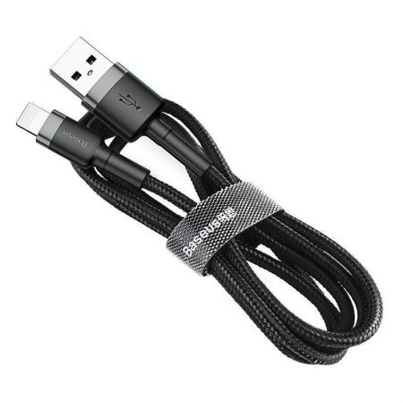 Kabel Lightning USB Baseus Cafule 2,4A 1m (szaro-czarny) zdjęcie 4