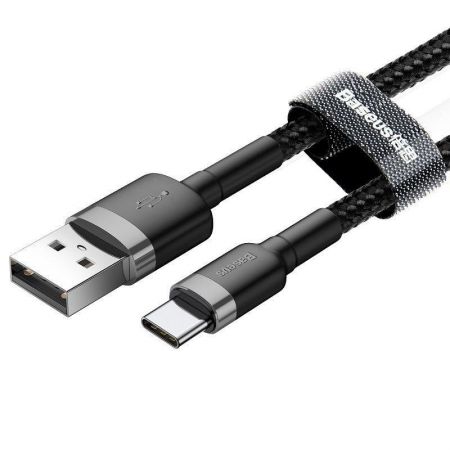 Kabel USB-C Baseus Cafule 2A 3m (szaro-czarny) zdjęcie 2