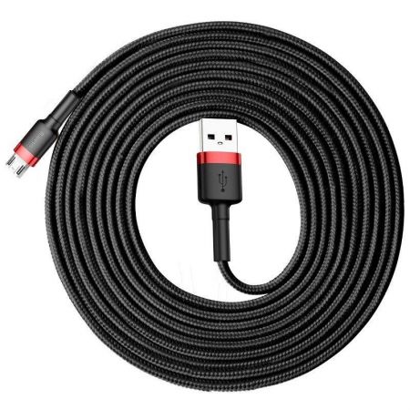 Kabel Micro USB Baseus Cafule 2A 3m (czarno-czerwony) zdjęcie 2