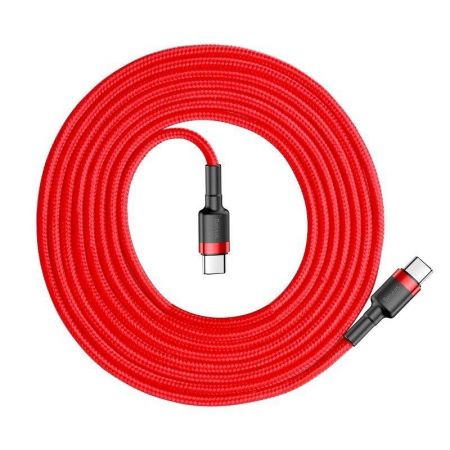 Kabel USB-C PD Baseus Cafule PD 2.0 QC 3.0 60W 2m (czerwony) zdjęcie 2