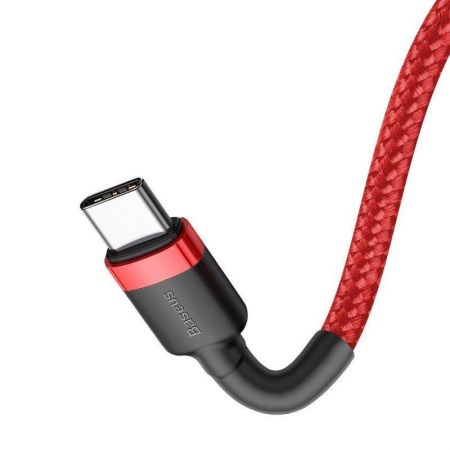 Kabel USB-C PD Baseus Cafule PD 2.0 QC 3.0 60W 2m (czerwony) zdjęcie 4