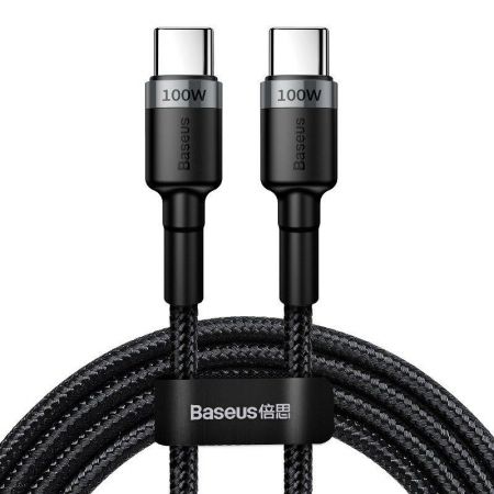 Kabel USB-C Baseus Cafule, QC 3.0, PD 2.0, 100W, 5A, 2m (szaro-czarny)