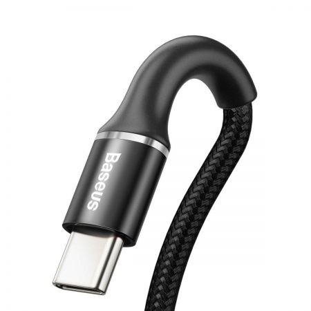 Kabel USB-C z podświetleniem LED Baseus Halo 0,25m 3A (czarny) zdjęcie 2