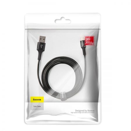 Kabel USB-C z podświetleniem LED Baseus Halo 3m 2A (czarny) zdjęcie 3