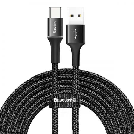 Kabel USB-C z podświetleniem LED Baseus Halo 3m 2A (czarny)