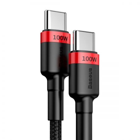 Kabel USB-C Baseus Cafule, QC 3.0, PD 2.0, 100W, 5A, 2m (czerwono-czarny) zdjęcie 3