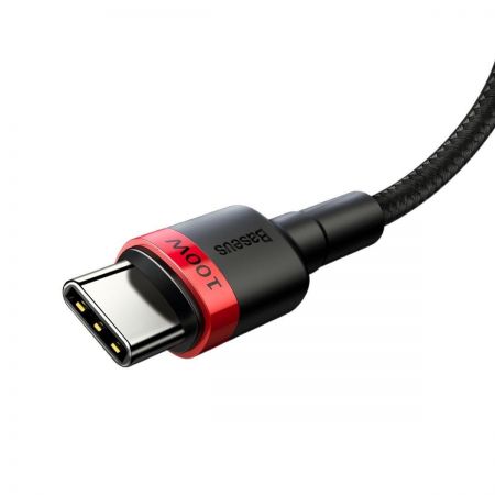 Kabel USB-C Baseus Cafule, QC 3.0, PD 2.0, 100W, 5A, 2m (czerwono-czarny) zdjęcie 4