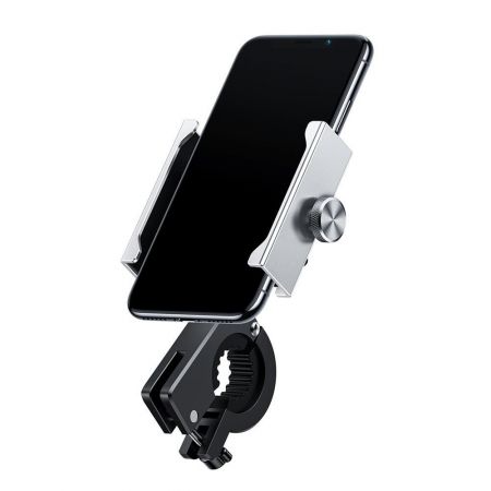 Uchwyt do telefonu Baseus Knight do motocyklu / roweru / hulajnogi / skutera (srebrny) zdjęcie 3