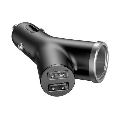 Ładowarka samochodowa Baseus Y Type 2xUSB 3,4A 40W (czarna) zdjęcie 3