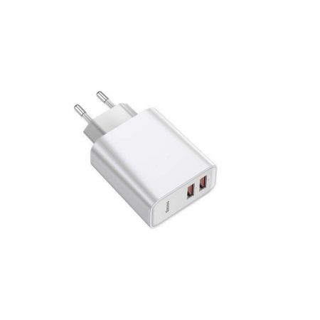 Szybka ładowarka sieciowa Baseus 2x USB QC 3.0 30W (biała) zdjęcie 3