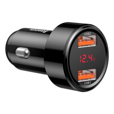 Ładowarka samochodowa Baseus Magic 2x USB QC 3.0 45W (czarna) zdjęcie 3