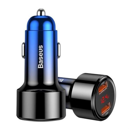 Ładowarka samochodowa Baseus Magic 2x USB QC 3.0 45W (czarno-niebieska) zdjęcie 3