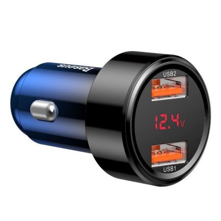 Ładowarka samochodowa Baseus Magic 2x USB QC 3.0 45W (czarno-niebieska) zdjęcie 4