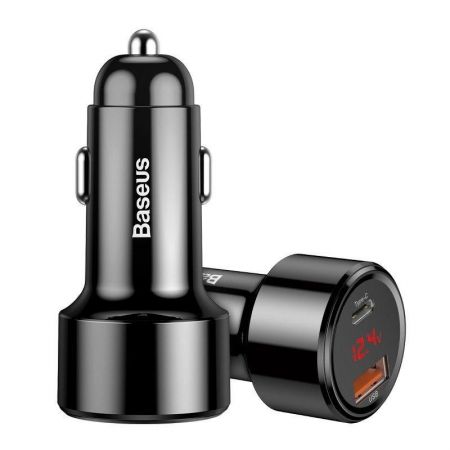 Ładowarka samochodowa Baseus Magic USB + USB-C QC 4.0 PD 45W (czarna) zdjęcie 2
