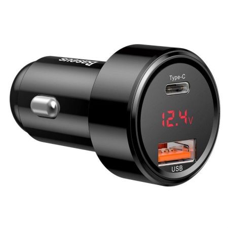Ładowarka samochodowa Baseus Magic USB + USB-C QC 4.0 PD 45W (czarna) zdjęcie 3