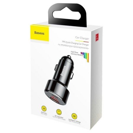 Ładowarka samochodowa Baseus Magic USB + USB-C QC 4.0 PD 45W (czarna) zdjęcie 4
