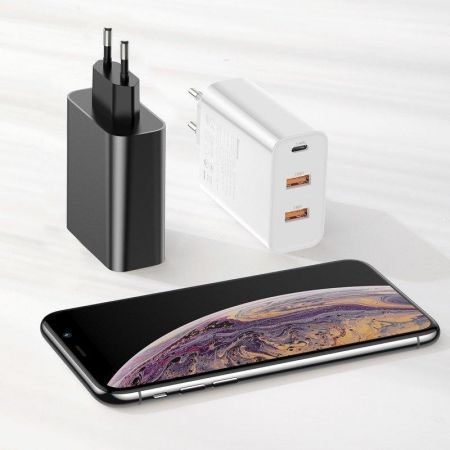 Ładowarka sieciowa USB Baseus PPS 2xUSB QC + USB-C PD 60W (czarna) zdjęcie 3