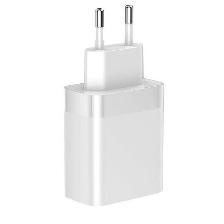 Ładowarka sieciowa Baseus Mirror Lake z wyświetlaczem, USB + USB-C, QC 3.0, PD 18W (biała) zdjęcie 4