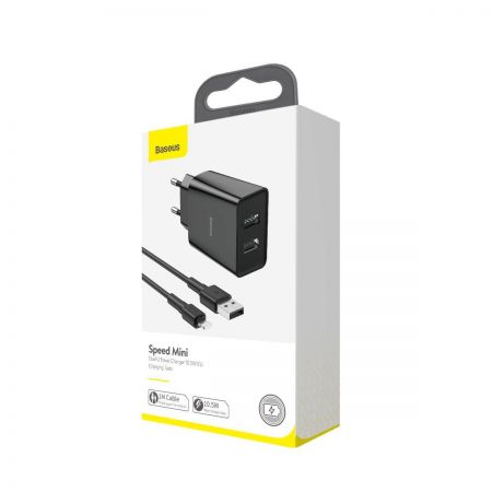 Ładowarka sieciowa Baseus Speed Mini 10.5W z kablem USB Lightning 2.4A 1m (czarny) zdjęcie 3