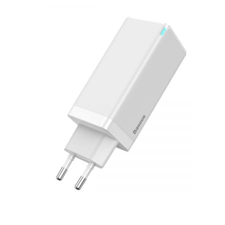 Ładowarka sieciowa Baseus GaN C+C+A, 65W, EU (biała) zdjęcie 4