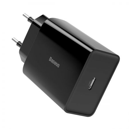 Ładowarka sieciowa USB-C PD Baseus Mini, Power Delivery 18W (czarna) zdjęcie 2