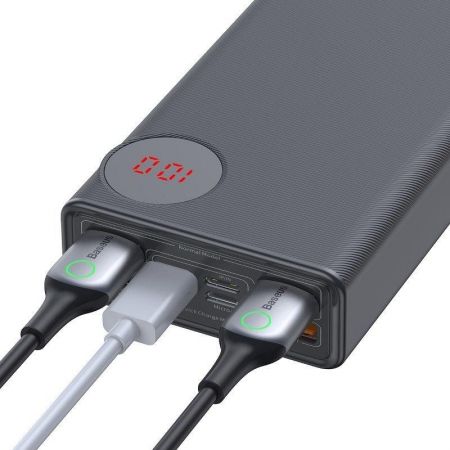 Powerbank 30000mAh z wyświetlaczem Baseus Mulight 2x USB, QC 3.0, PD (czarny) zdjęcie 2