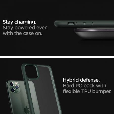 SPIGEN ULTRA hybrid IPHONE 11 PRO MIDNIGHT GREEN zdjęcie 4