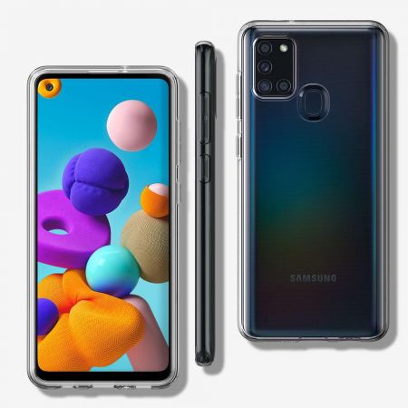 SPIGEN Liquid crystal GALAXY A21S crystal CLEAR zdjęcie 3