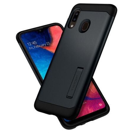 SPIGEN SLIM ARMOR GALAXY A40 METAL SLATE zdjęcie 2