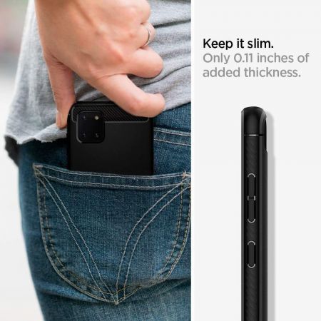 SPIGEN Rugged Armor GALAXY NOTE 10 LITE MATTE BLACK zdjęcie 4