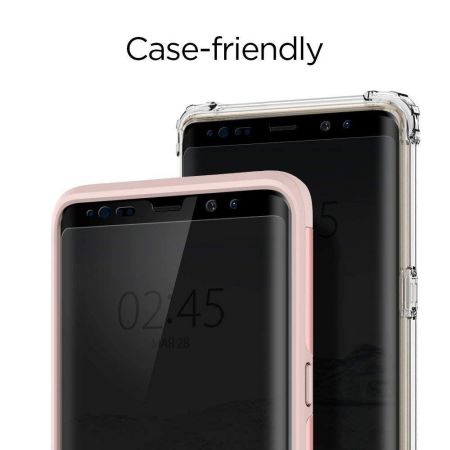 Szkło hartowane SPIGEN GLAS.TR CASE FRIENDLY GALAXY NOTE 8 BLACK zdjęcie 4