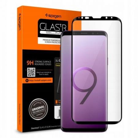 Szkło hartowane SPIGEN GLAS.TR CASE FRIENDLY GALAXY S9 BLACK