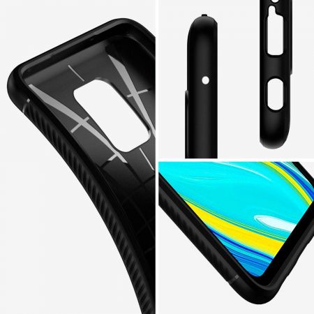 SPIGEN Rugged Armor XIAOMI REDMI NOTE 9S/9 PRO/9 PRO MAX MATTE BLACK zdjęcie 3