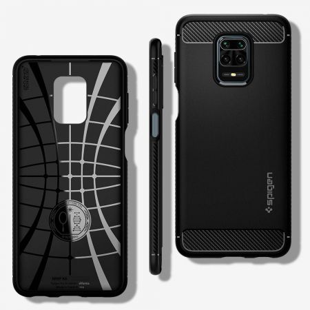 SPIGEN Rugged Armor XIAOMI REDMI NOTE 9S/9 PRO/9 PRO MAX MATTE BLACK zdjęcie 4