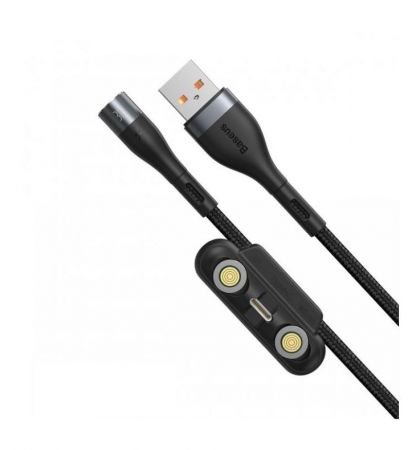 Kabel USB Baseus Fast 4w1 USB do USB-C / Lightning / Micro 3A 1m (szary + czarny) zdjęcie 4