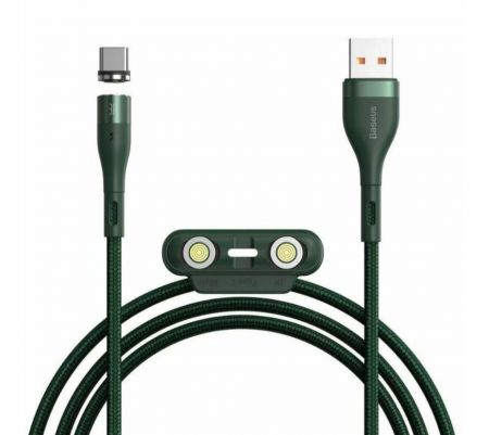 Kabel USB Baseus Fast 4w1 USB do USB-C / Lightning / Micro 5A 1m (zielony)