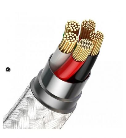 Kabel USB Baseus Fast 4w1 USB do USB-C / Lightning / Micro 5A 1m (biały) zdjęcie 3
