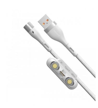 Kabel USB Baseus Fast 4w1 USB do USB-C / Lightning / Micro 5A 1m (biały) zdjęcie 4