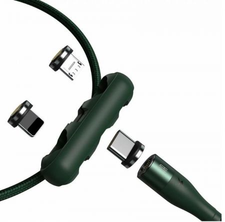 Kabel USB Baseus Fast 4w1 USB do USB-C / Lightning / Micro 3A 1m (zielony) zdjęcie 3