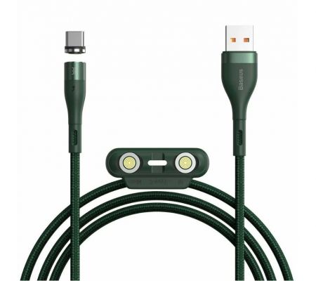 Kabel USB Baseus Fast 4w1 USB do USB-C / Lightning / Micro 3A 1m (zielony)