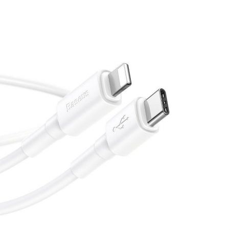 Kabel USB-C do Lightning PD Baseus Mini, 18W, 1m (biały) zdjęcie 2