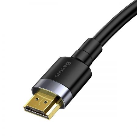 Kabel HDMI 2.0 Baseus Cafule, 4K, 3D, 1m (czarno-szary) zdjęcie 2